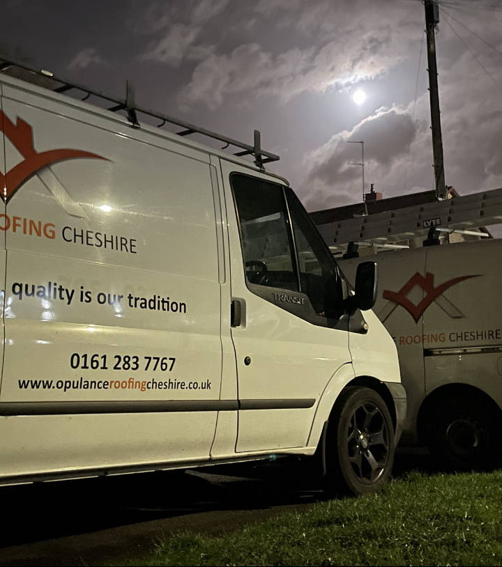 Photo of some of an Opulance Roofing Cheshire van
